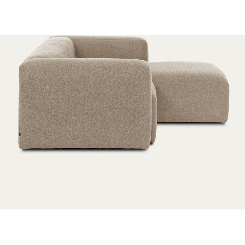 Canapé Blok 3 places beige méridienne à droite 300 cm