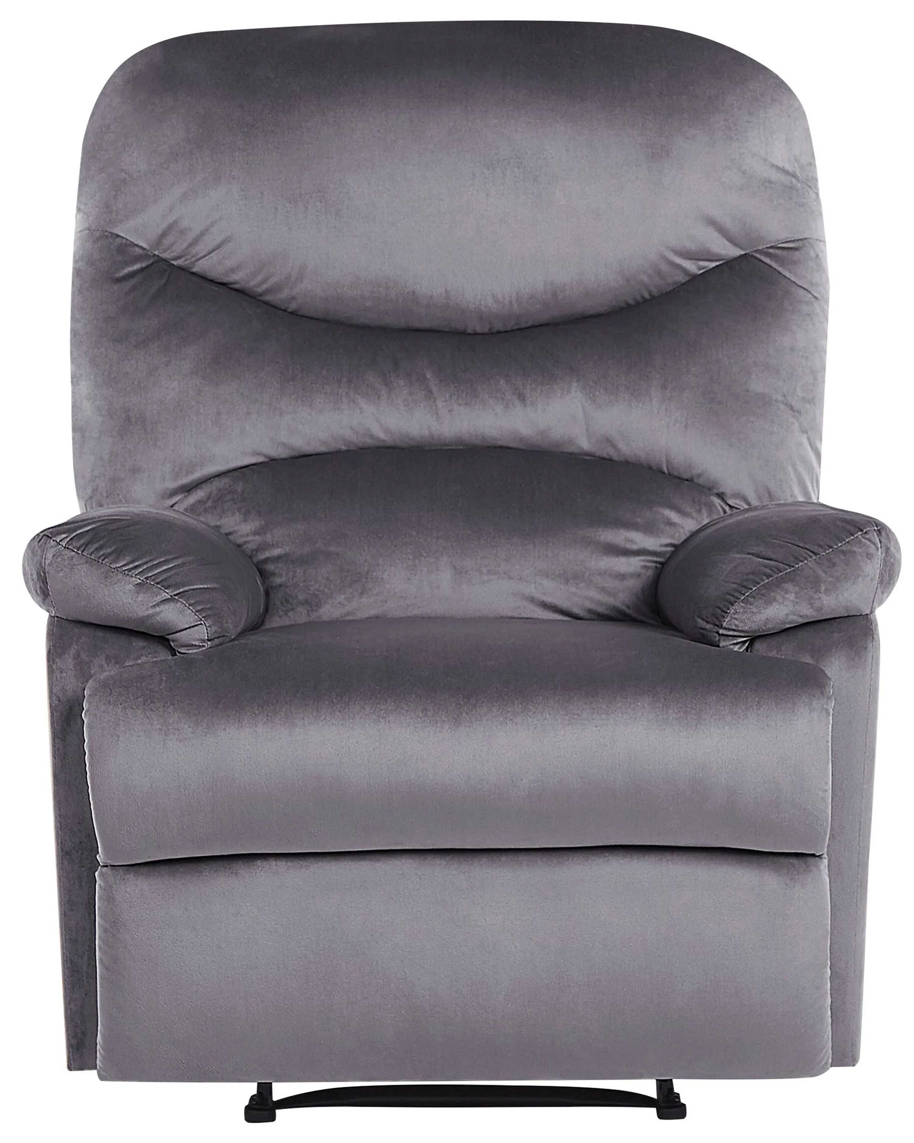 Relaxfauteuil ESLOV inclusief voetensteun Fluweel Grijs