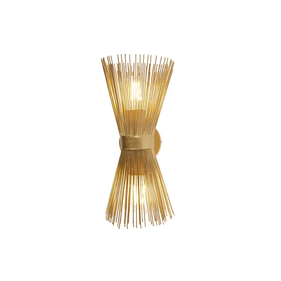 Qazqa wandlampen broom goudkleurig e27