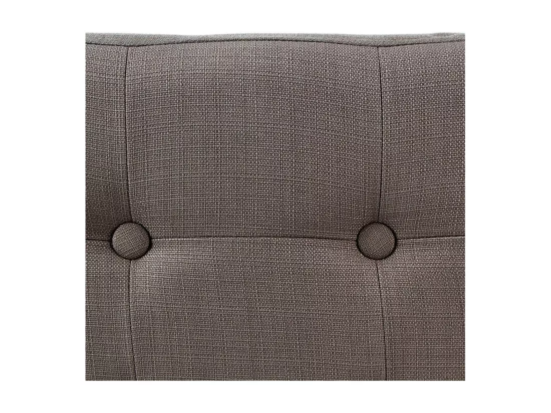 2 en 1 Pouf pliant double et coffre de rangement Gris taupe aspect Lin 76 x H 38 cm
