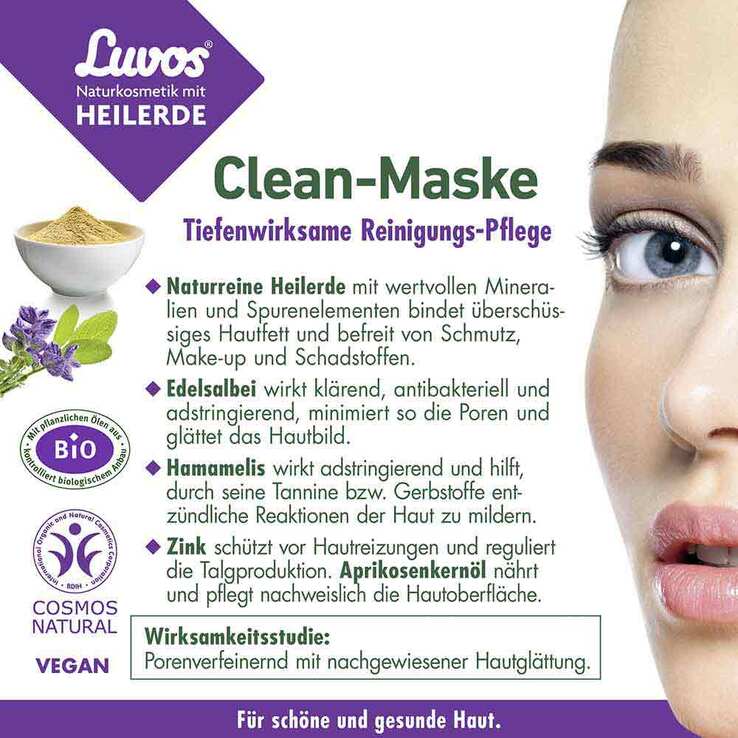 Luvos Naturkosmetik Heilerde Clean-Maske, 2X7.5 ml