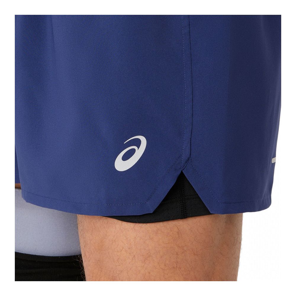 Asics ROAD 2-N-1 5IN - Short Homme deep ocean/performance black