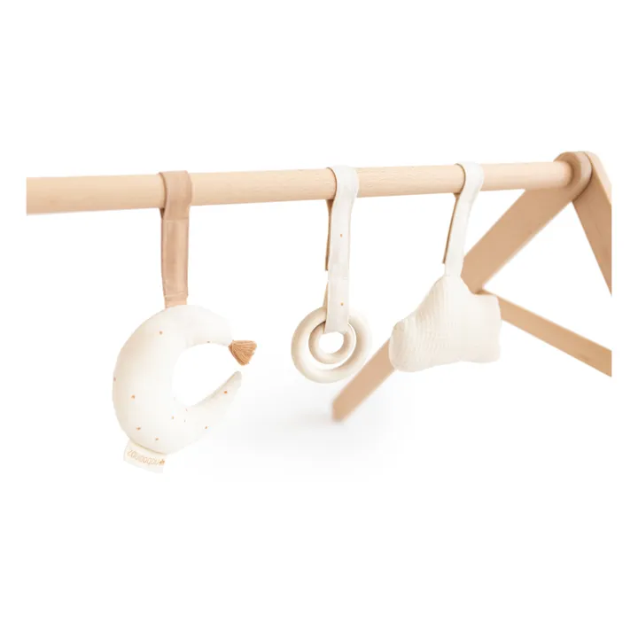 Nobodinoz Arche d'éveil en bois et ses jouets | Crème