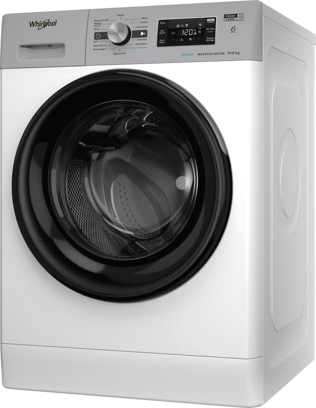 Whirlpool vaskemaskine/tørretumbler FFWDBL964369WSBSV (9/6 kg)