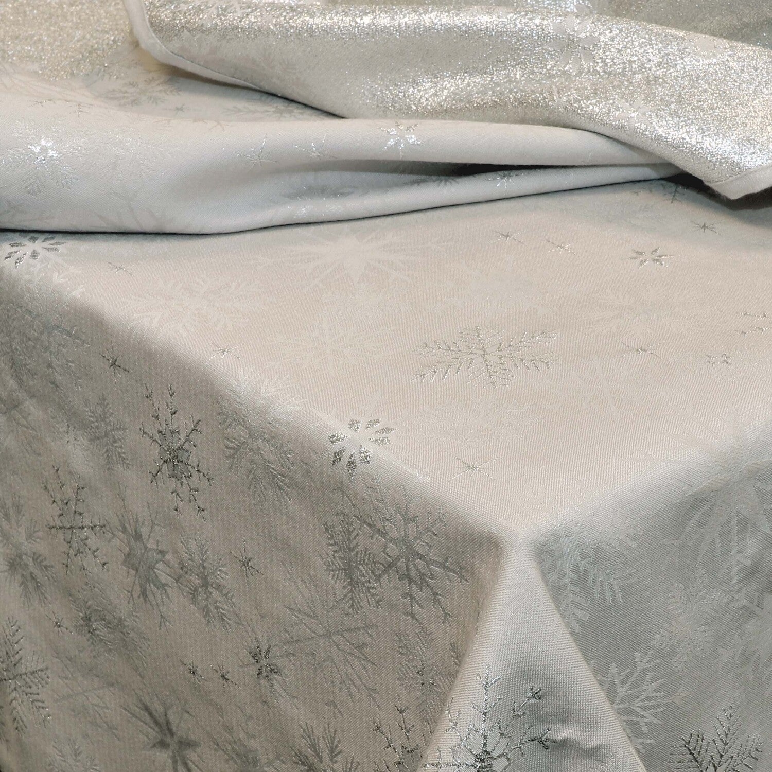 Unique Living tafelkleed Crystal zilver 140 x 200 cm