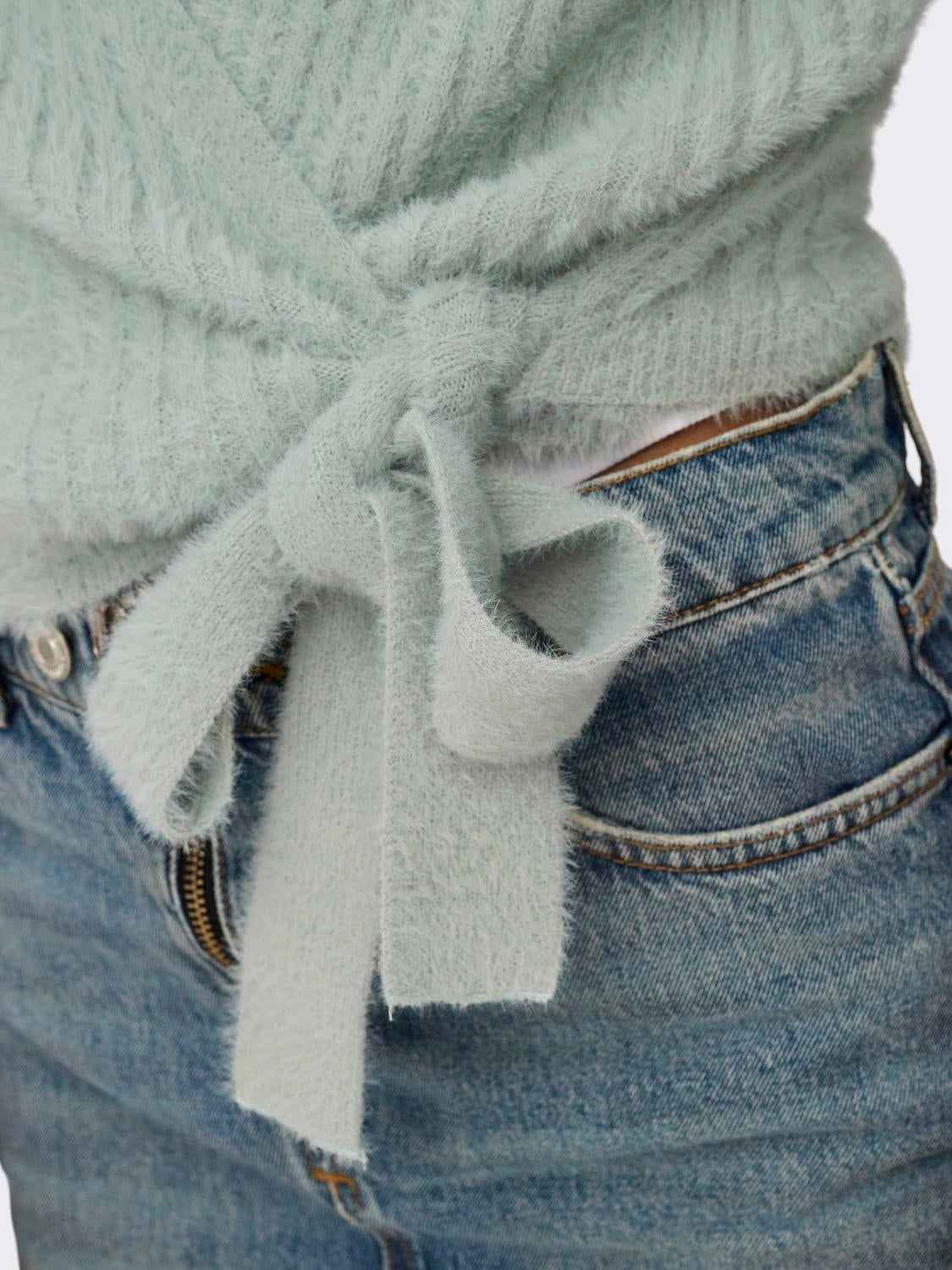 ONLAMANDA Strickpullover Aqua Gray