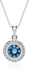 9 karaat witgouden ketting met Zirkonia