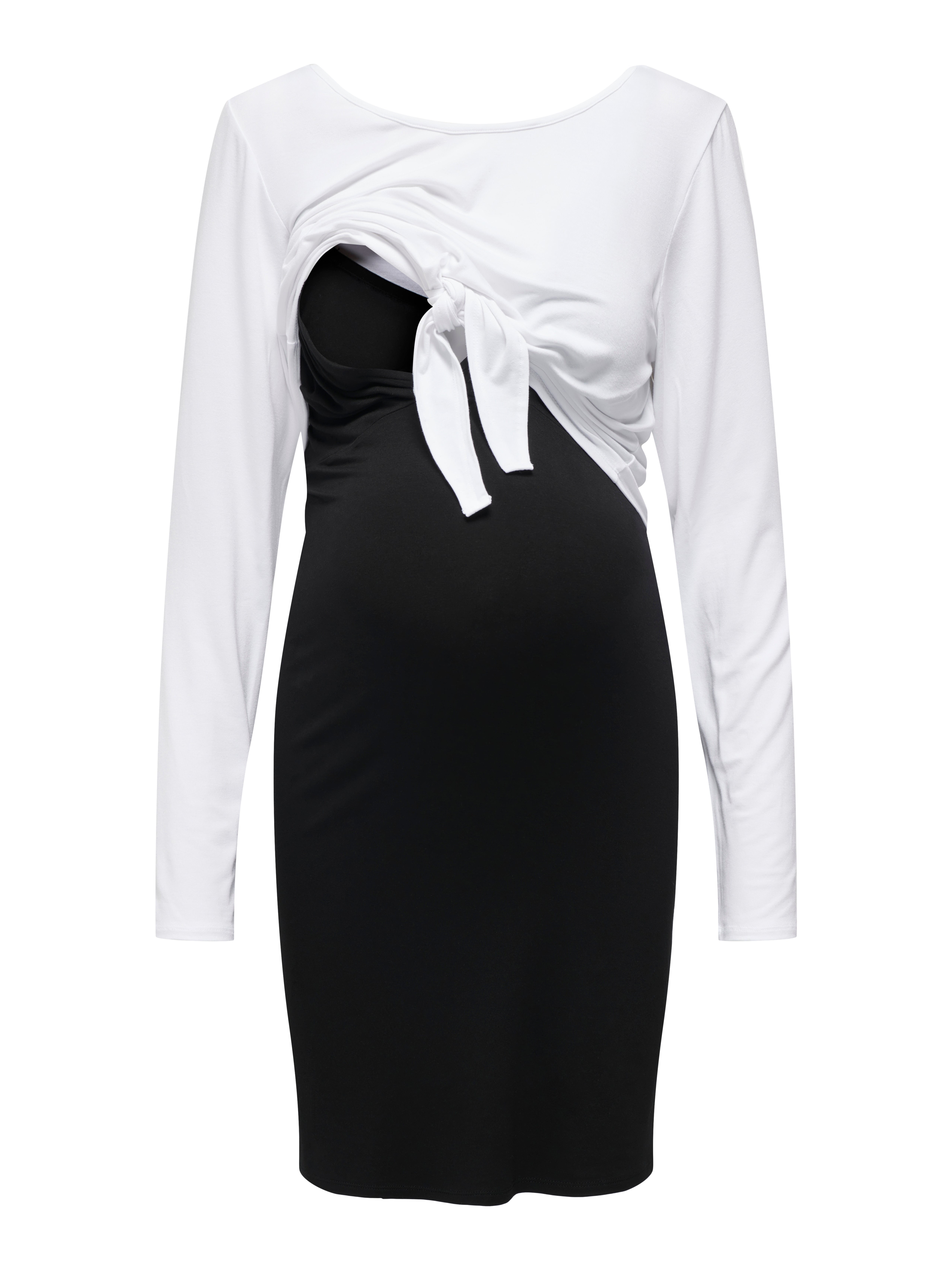 OLMSTRIPE Langes Kleid Black