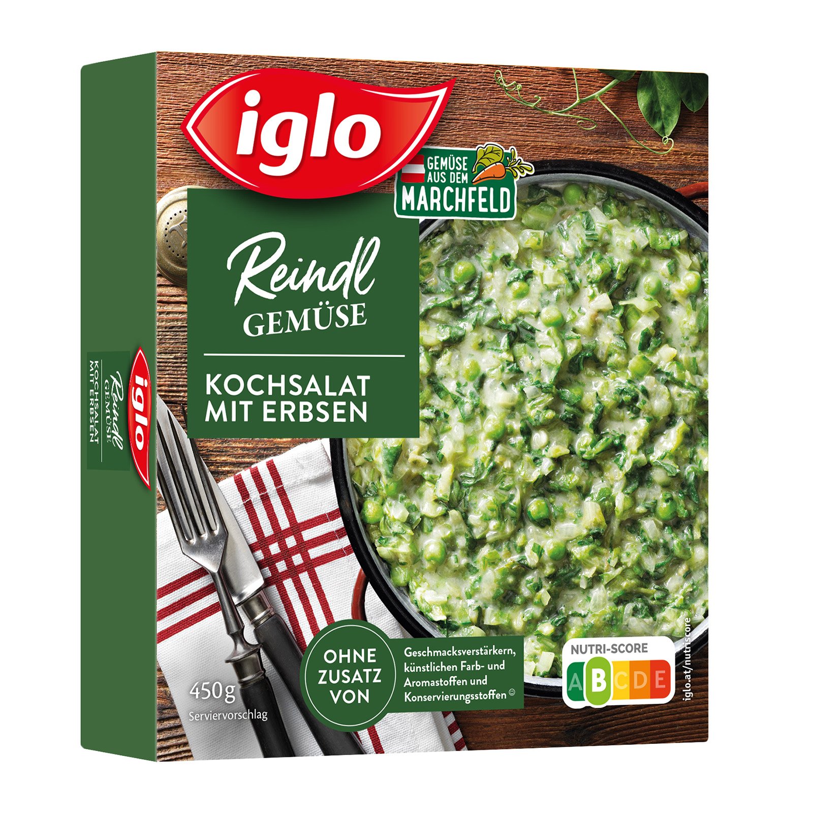Iglo Kochsalat mit Erbsen