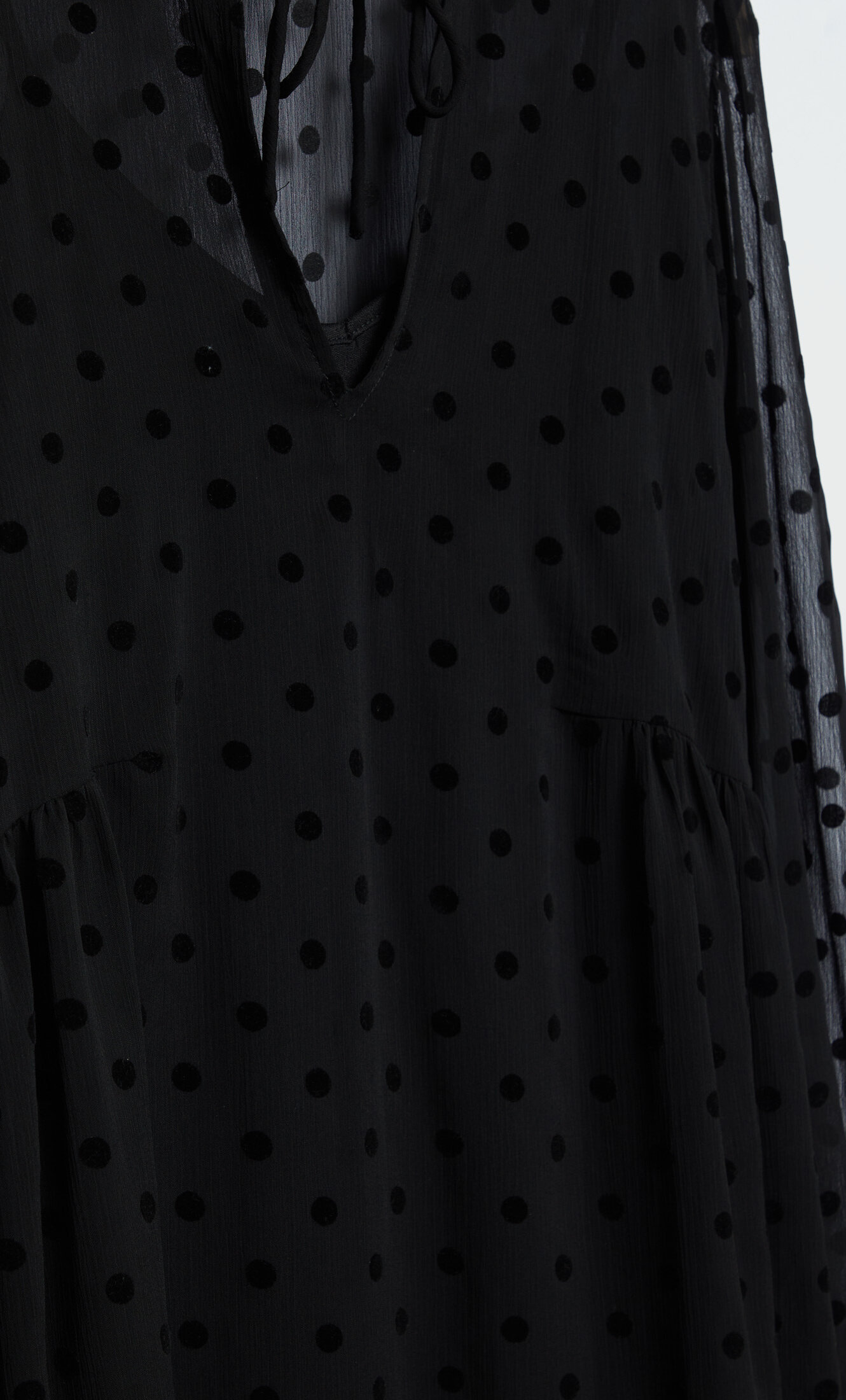 Vestido curto boho flocado