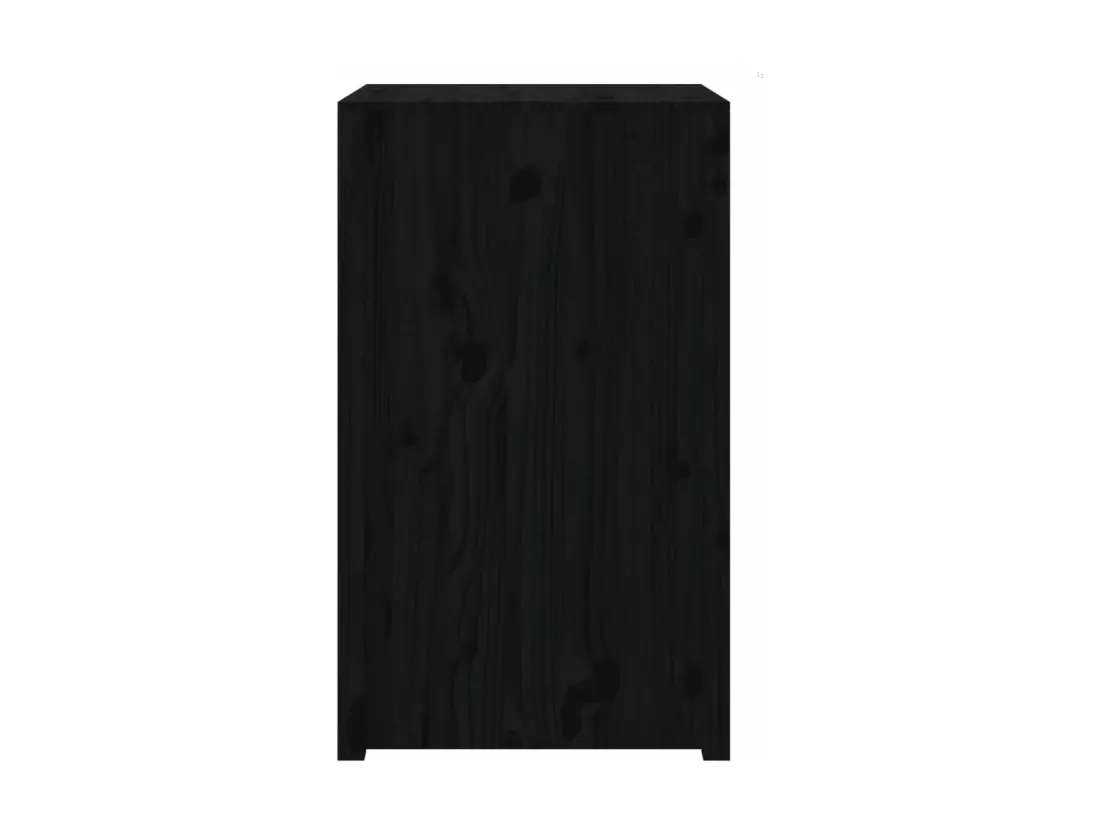 Armoire de cuisine d'extérieur noir 55x55x92 cm bois pin massif