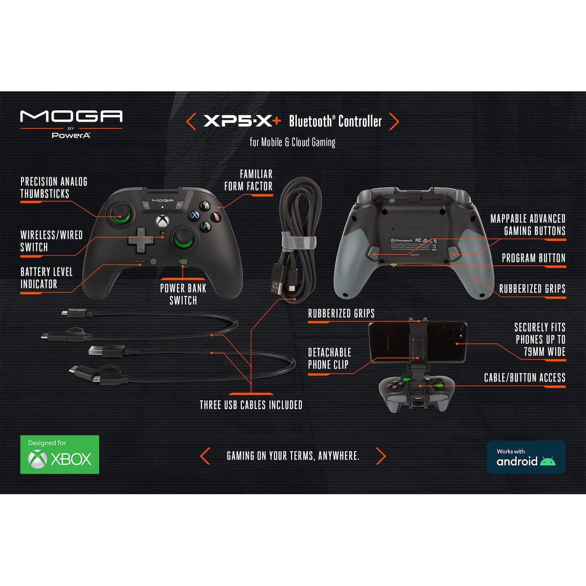 PowerA Moga XP5-X Plus Bluetooth kontroller