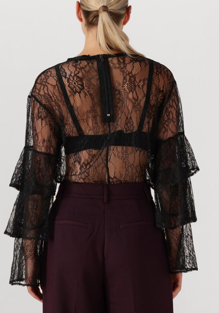 zwarte alix the label blouses ruffle lace top