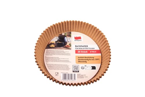 Backpapier Heissluftfritteuse rund
