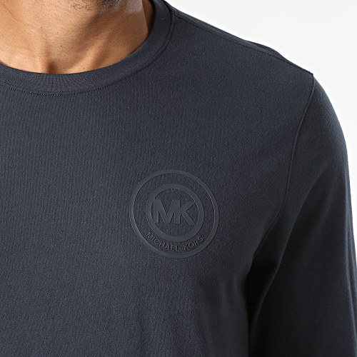 Tee Shirt Manches Longues Peached Jersey Bleu Marine
