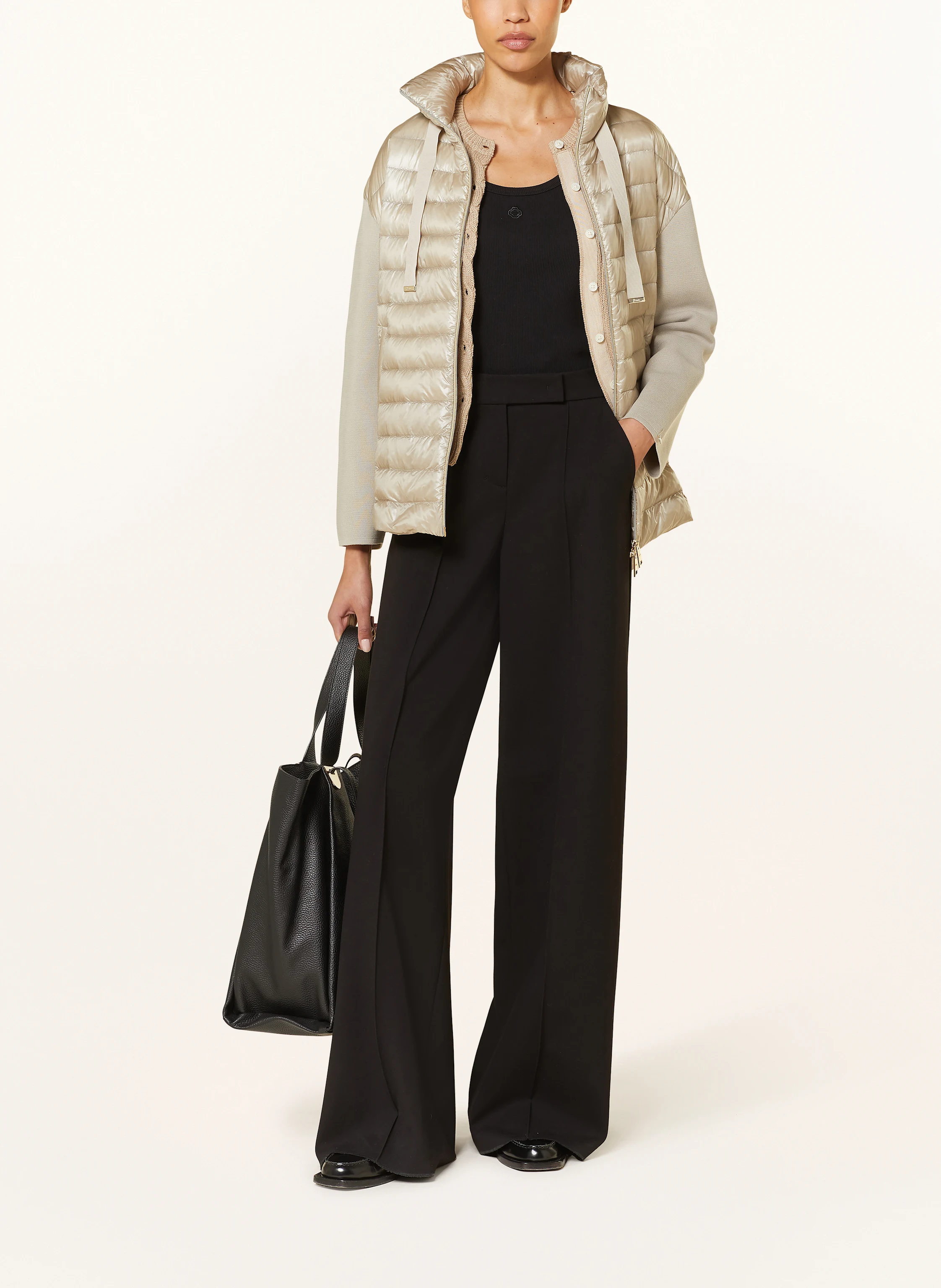 HERNO Daunenjacke im Materialmix