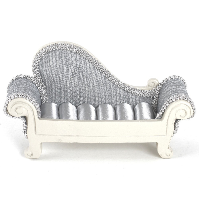Porte bijoux bagues canapé sofa rayures - Présentoirs pour bijoux Gris