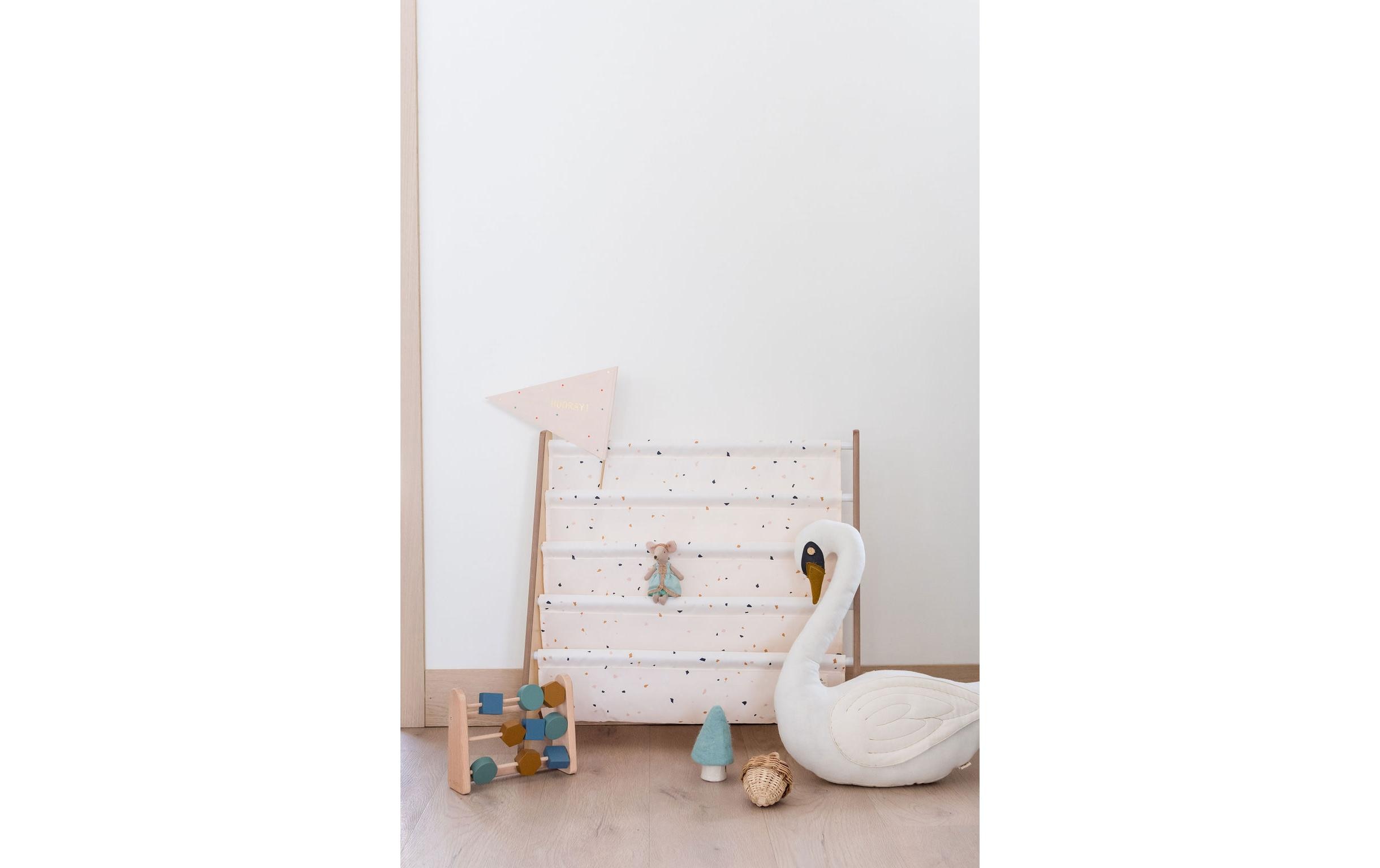 Bücherregal gepunktet Creme 61 x 62 x 25.4 cmBuchablage für Kinder