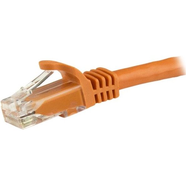 StarTech.com Câble réseau Cat6 Gigabit UTP sans crochet de 1 m - Cordon Ethernet RJ45 anti-accroc - M/M - Orange