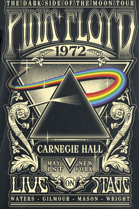 The Dark Side Of The Moon - Live On Stage 1972 | Pink Floyd T-Shirt Manches courtes