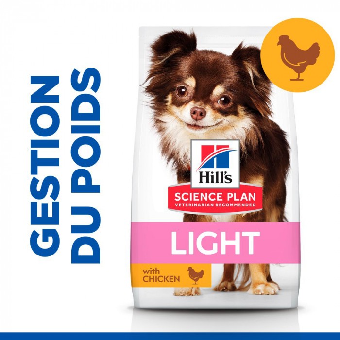 HILL'S Science Plan Light Small & Mini Adult au Poulet - Croquettes pour chien