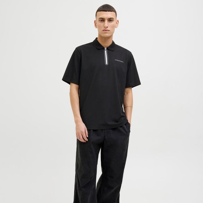Jack & Jones Core Fusion Pique Zip Polo Heren