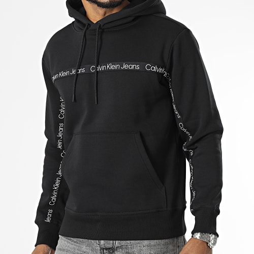 Sweat Capuche Logo Tape 3252 Noir