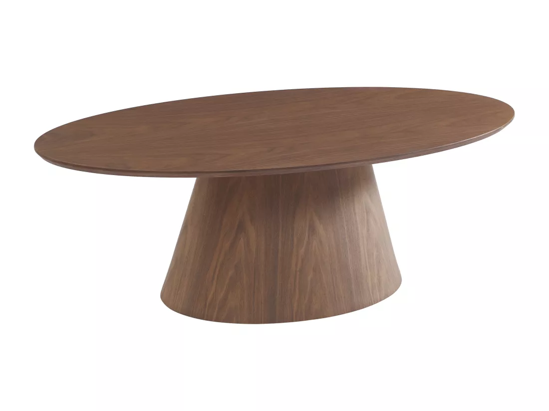 Table basse placage noyer - Naturel foncé - ANTELADA