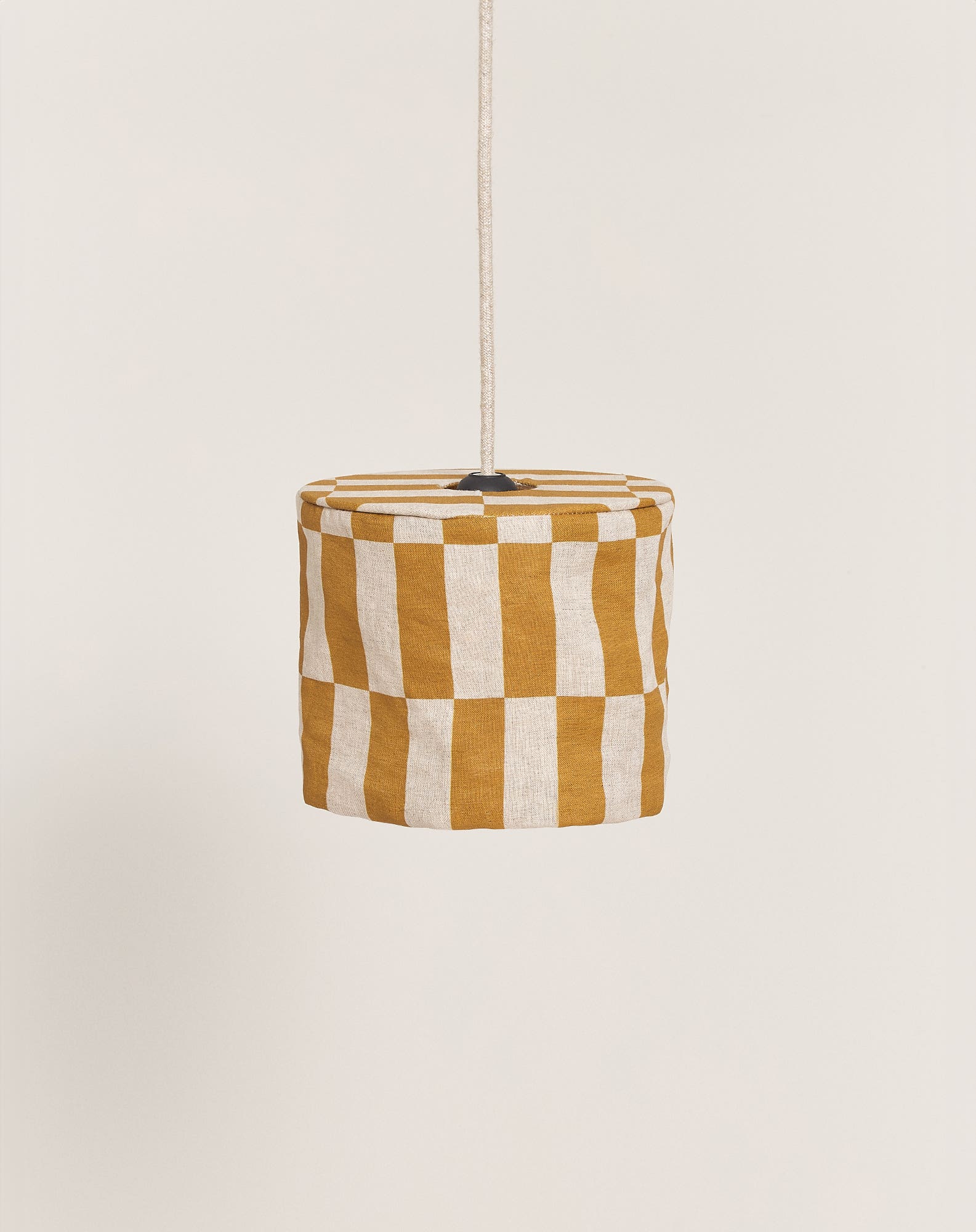Abat-jour en lin pour suspension diam. 20cm vibes | Orange