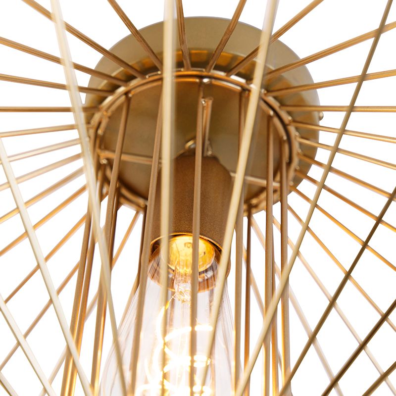 Design plafondlamp goud draad met lichteffect - Zahra