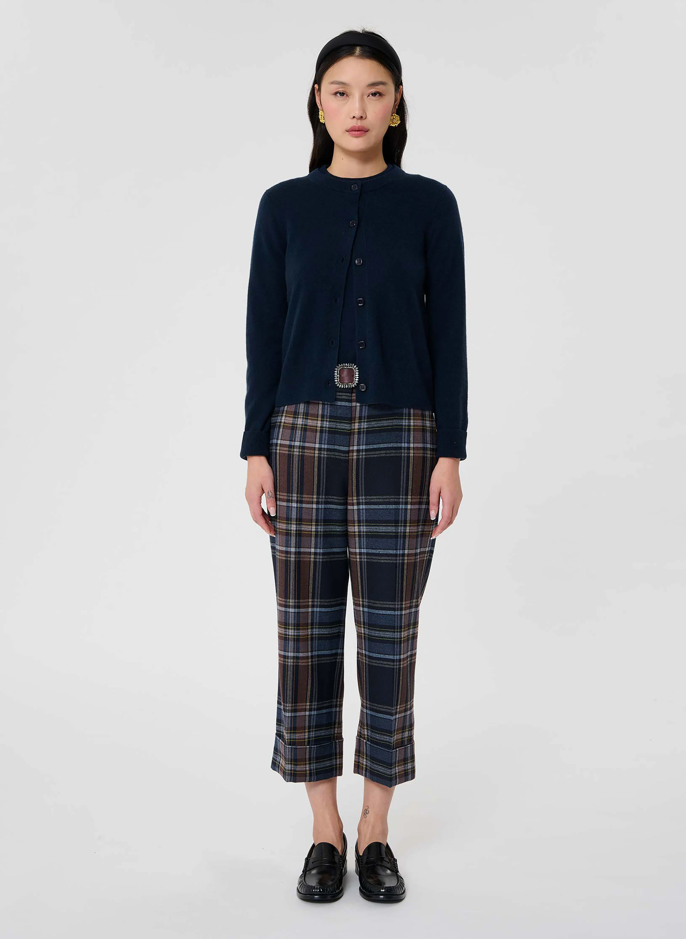 GUIDO - Cardigan boutonné en cachemire | Bleu