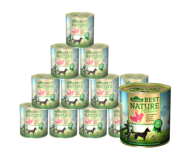 Dehner Best Nature Nassfutter für Hunde Adult