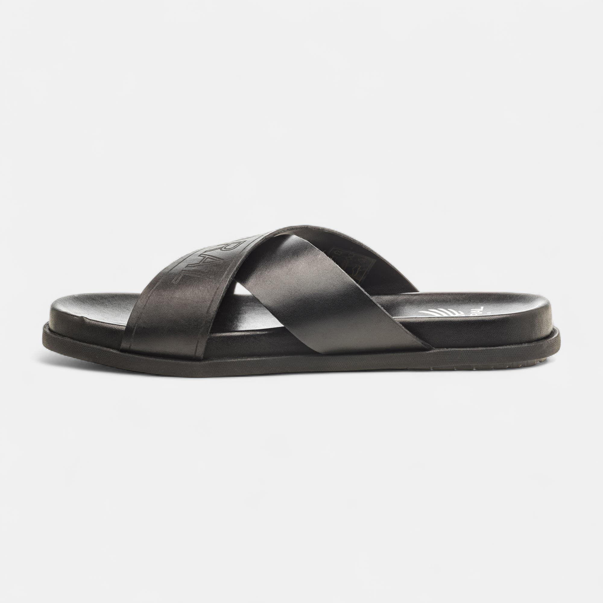Mules Homme en cuir noir