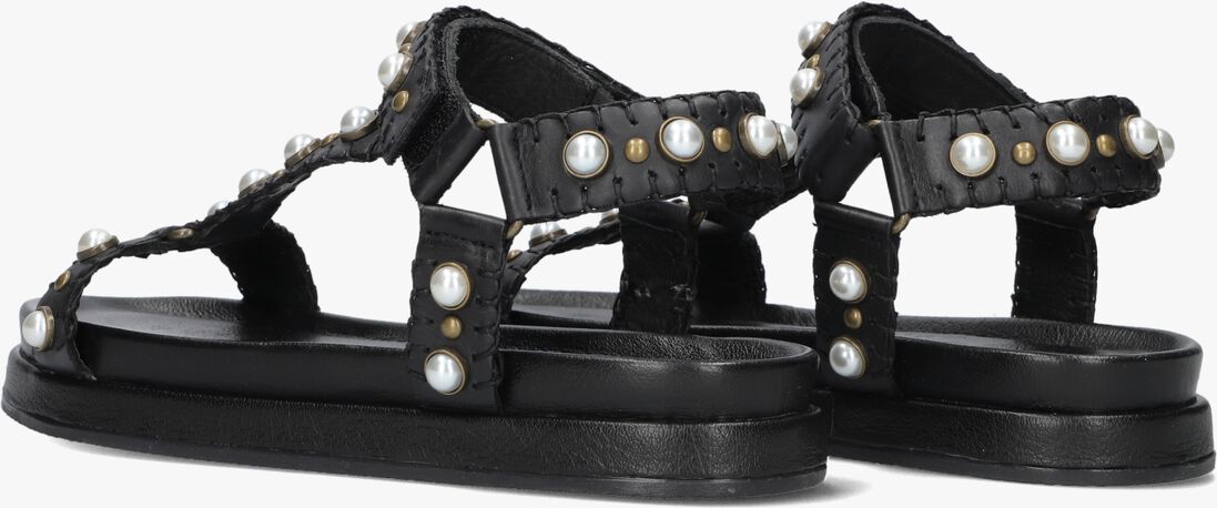 zwarte blasz platte sandalen saran-14
