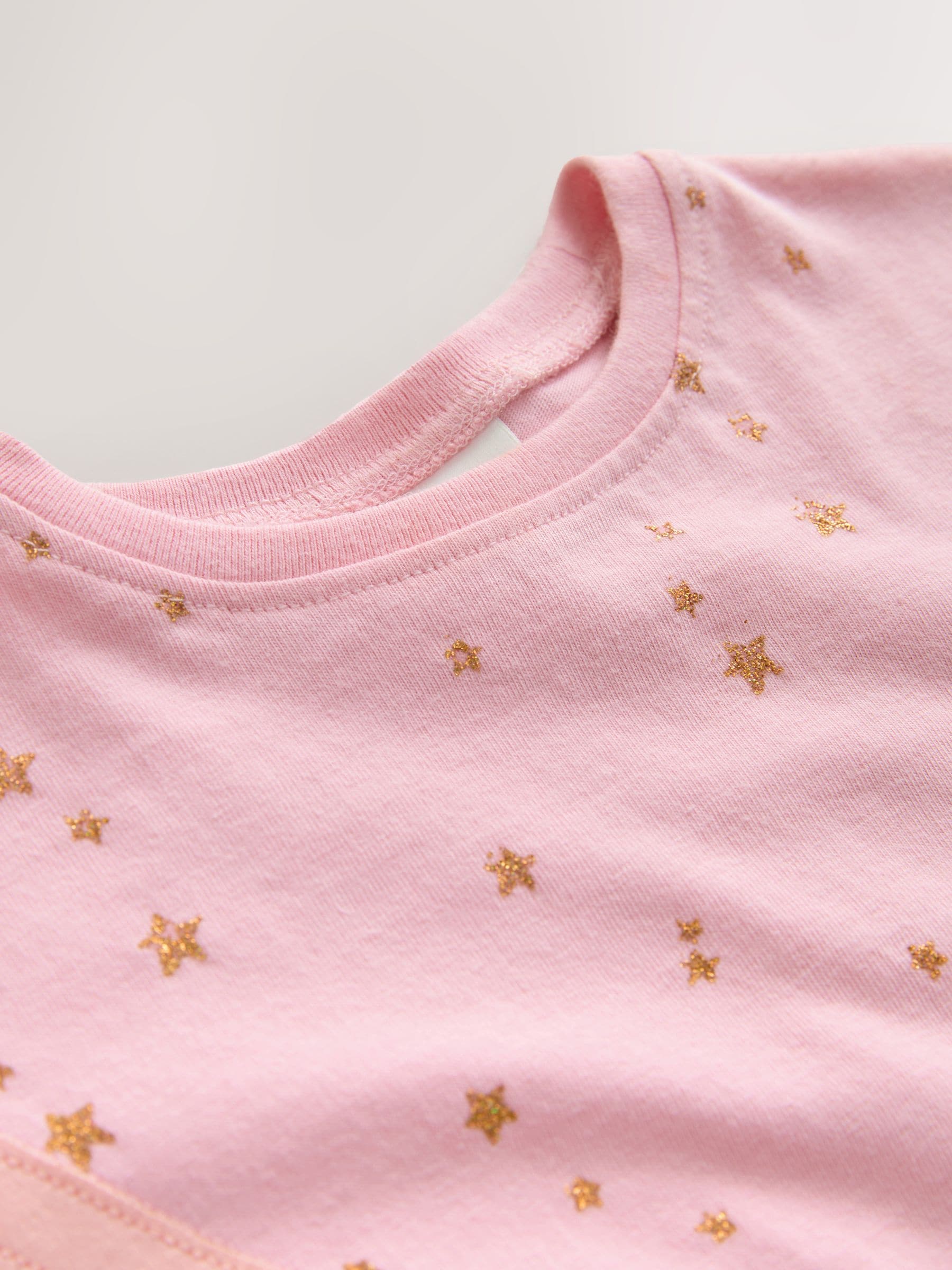 Roze rendier - T-shirt met lange mouwen en tas (9 mnd-7 jr)