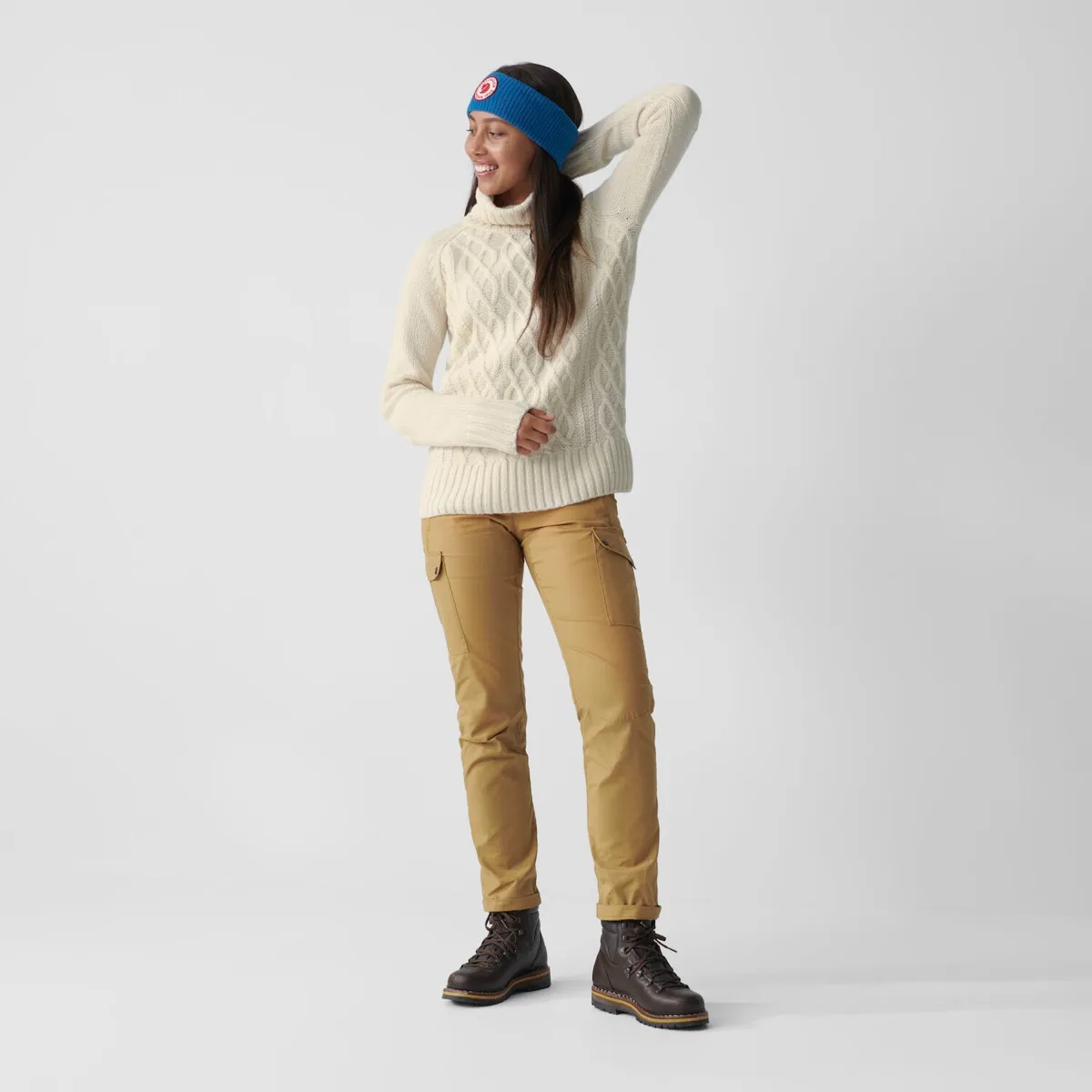 Fjällräven 1960 Logo Headband Chalk White