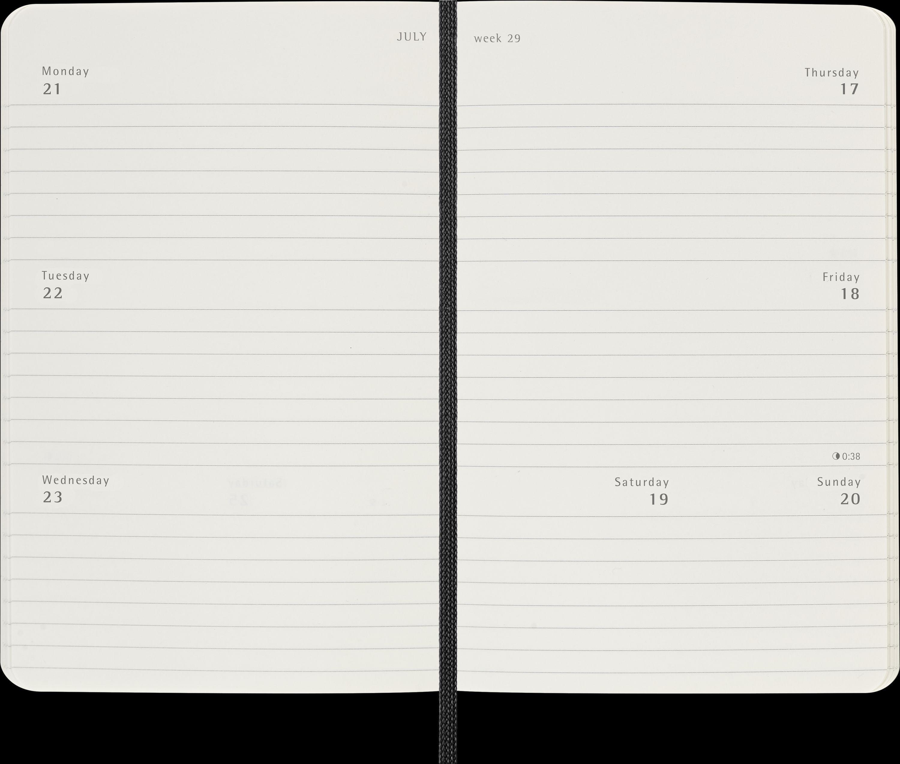 Moleskine 12 Monate Monats Notizkalender 2025, Pocket/A6
