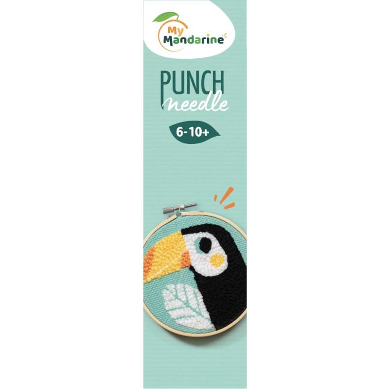 Punch Needle, Toucan - Bleu