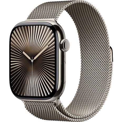 Apple Watch S10 Cell 46 mm S/M - Natural Titanium Milanese Band
