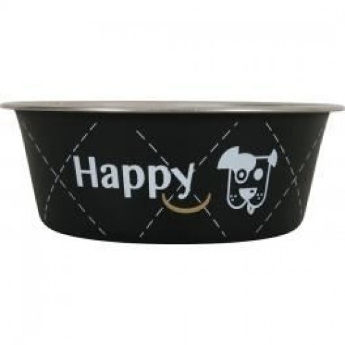 Comedouro e bebedouro para cães ZOLUX em aço inoxidável preto