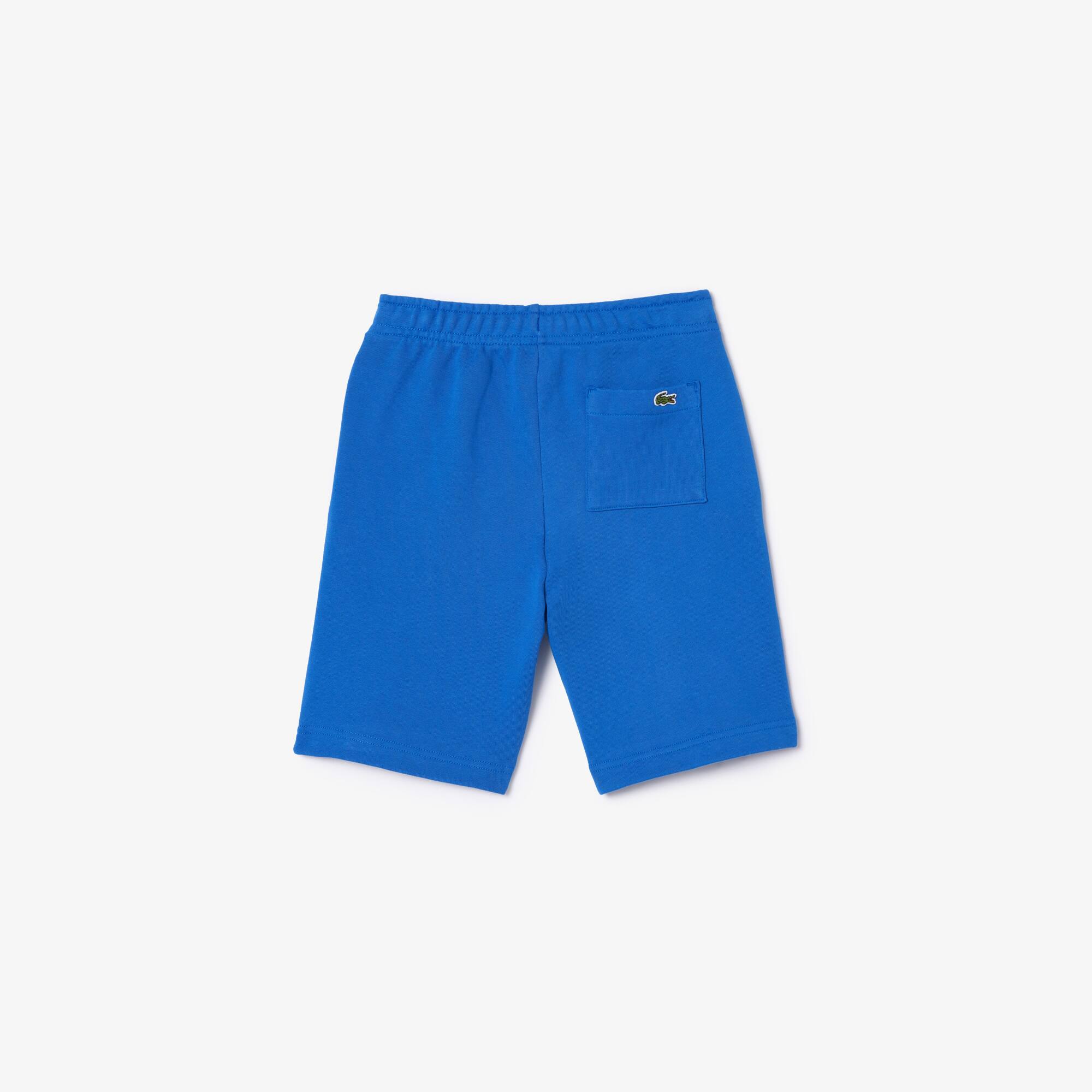 Fleece-Shorts mit Croc-Aufnäher Hosen - Blau - Lacoste - Kinder