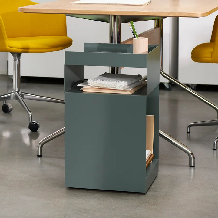 &Tradition - Rotate Beistelltisch SC73, 59 x 35 cm, Stahl, steingrau