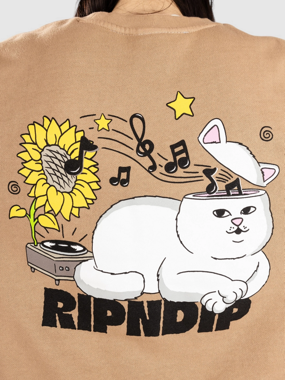 RIPNDIP No Music No Life Sweater almond