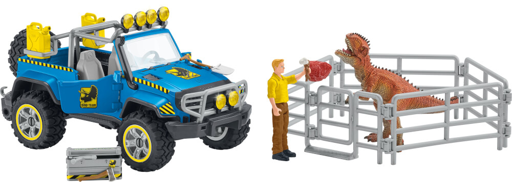 schleich® 41464 Geländewagen mit Dino-Außenposten