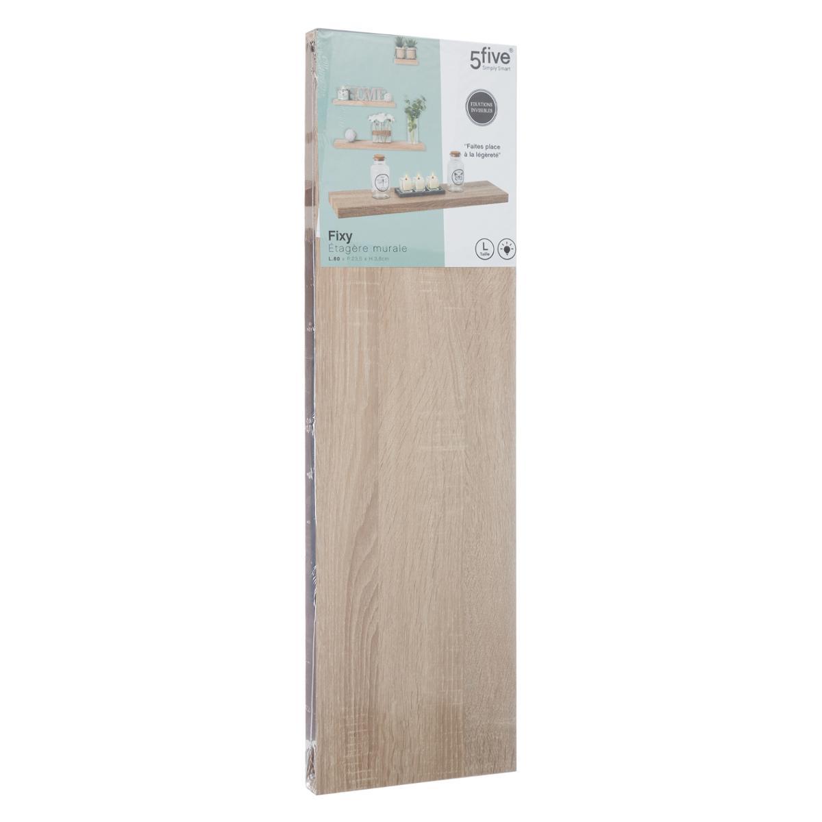 ETAGERE MURALE CHENE NATUREL 80CM
