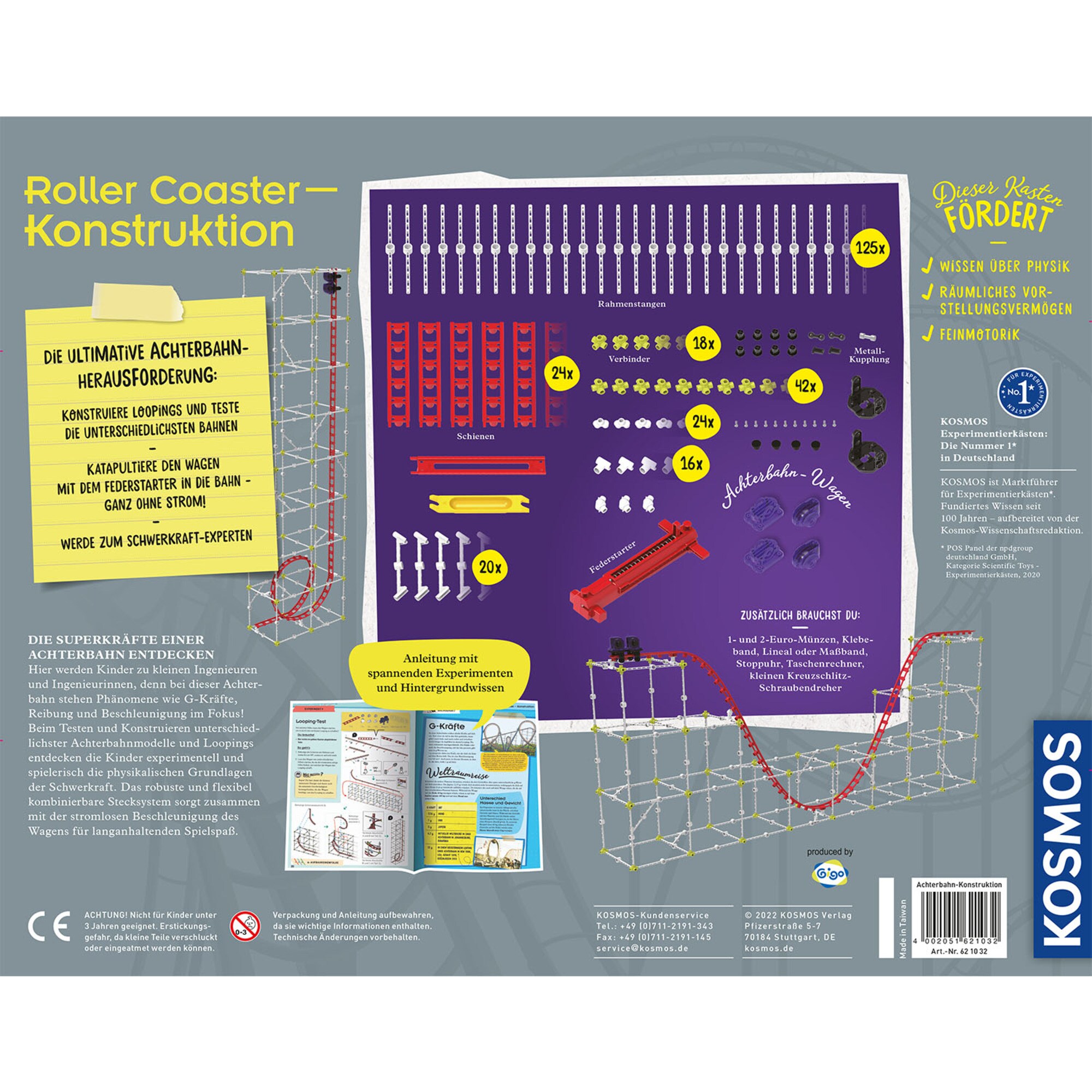 Kosmos Experimentierkasten Roller Coaster-Konstruktion