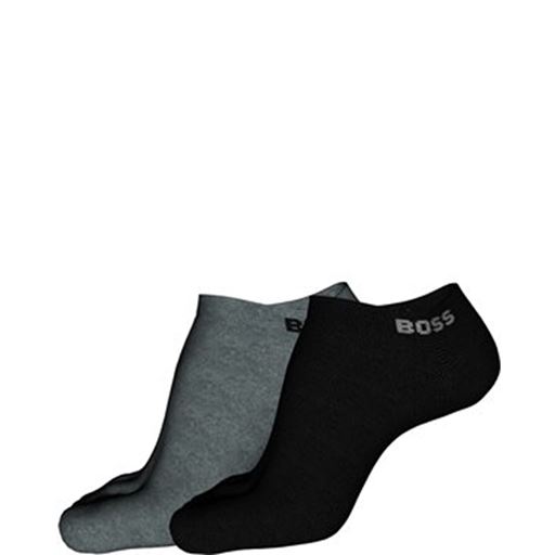 Boss Black 2-pak Strømper, Medium Grey, 39-42