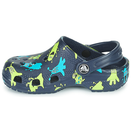 Crocs - CLASSIC MONSTER PRINT CLOG T - Bleu