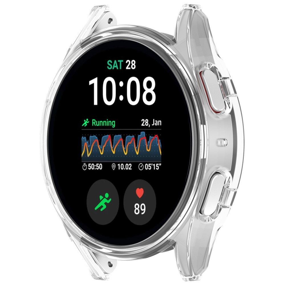 Samsung Galaxy Watch 7 (40mm) Galvanisierte Gummi Bumper Hülle - Transparent