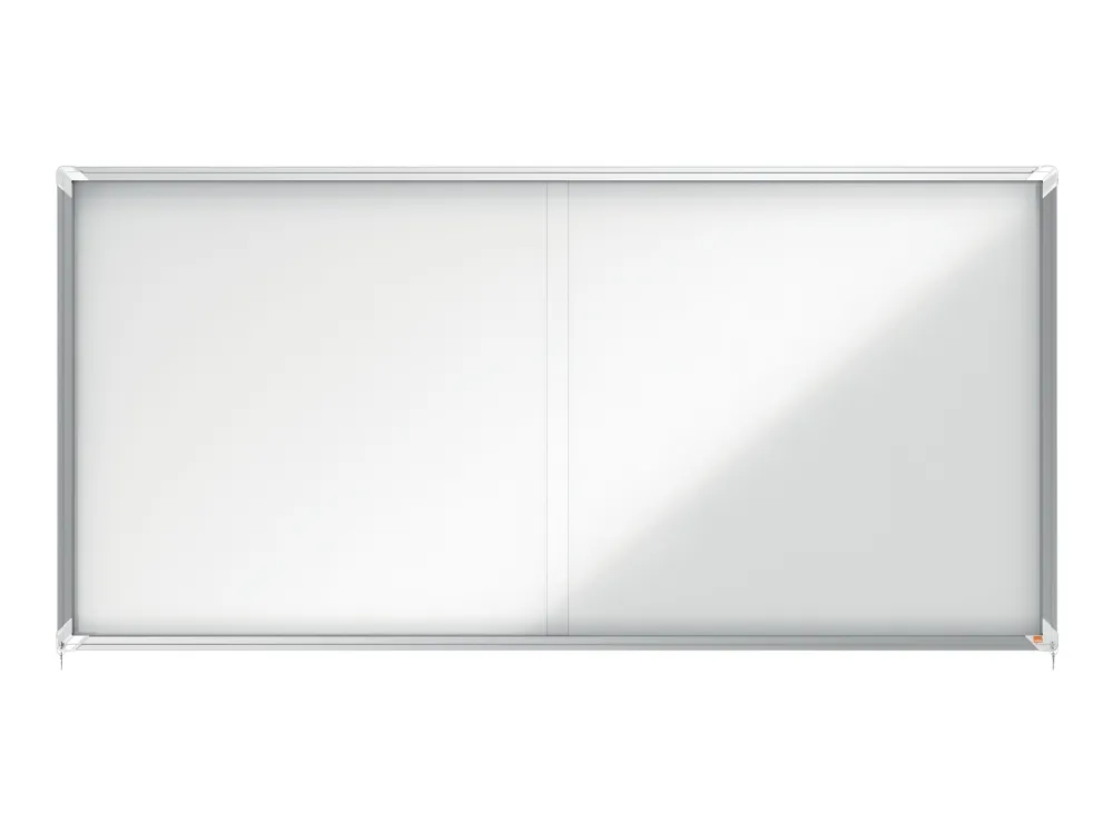 Nobo Premium Plus magnetisk låsbart opslagsskab med skydelåge 27xA4 Hvid